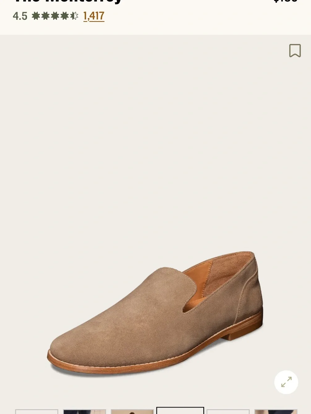 Tecovas Monterrey Men’s Loafer - Granite Suede